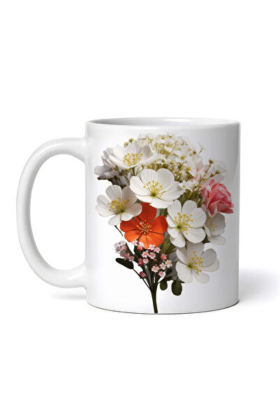 OEM Cană albă personalizată, Buchet de flori pentru mireasă, INOVATIX®. 330ml