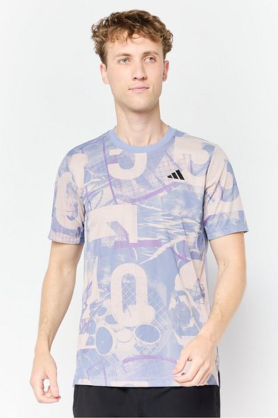 adidas Men Regular Fit Short Sleeve Training T Shirt, Multicolor