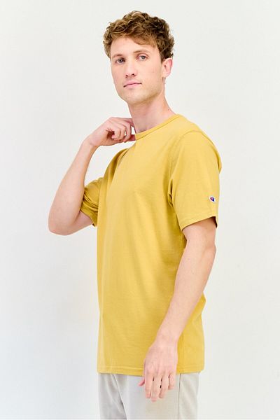 Champion Men SportWear Fit Short Sleeves Outdoor T-Shirt,Mustard