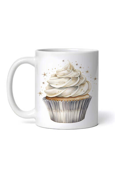 OEM Cană albă personalizată, brioșă cu cremă albă, Inovatix®. 330 ml