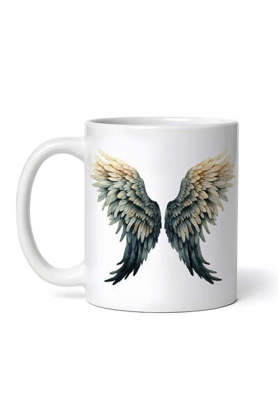 OEM Cană albă personalizată, Aripi de înger Jamal, Inovatix®. 330 ml