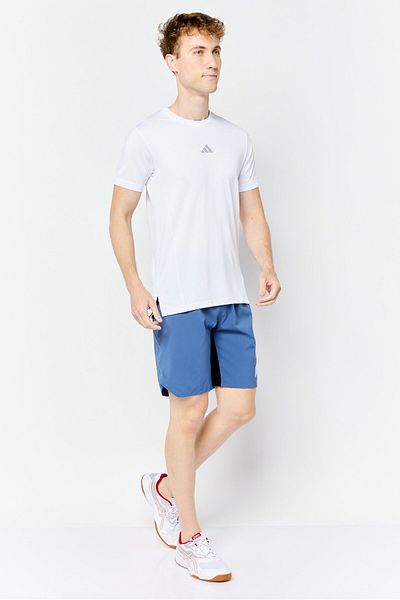 adidas Men Regular Fit 9 Inseam Running Shorts, Blue