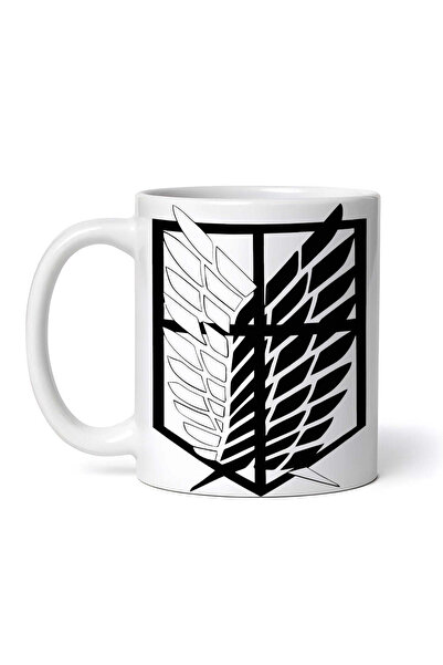 OEM Cană albă personalizată, Atac pe Titan: Aripile Libertății - Logo One, In...