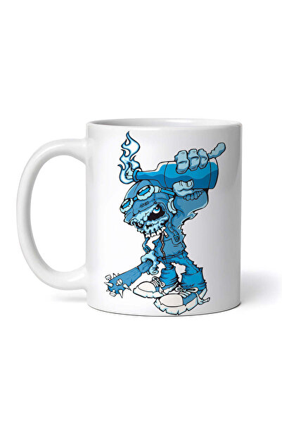 INOVATIX Personalized white mug, Anarchy and Molotov cocktails, INOVATIX®. 330ml