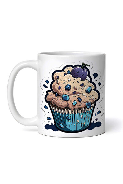 OEM Cană albă personalizată, brioșă cu fructe de pădure, Inovatix®. 330 ml