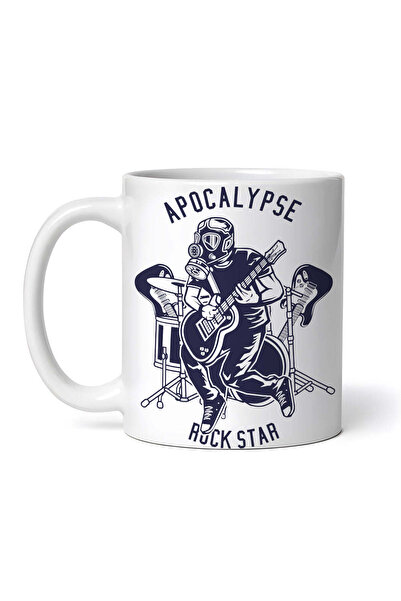 INOVATIX Personalized White Mug, Apocapyse Rock Star, Inovatix®. 330 ml