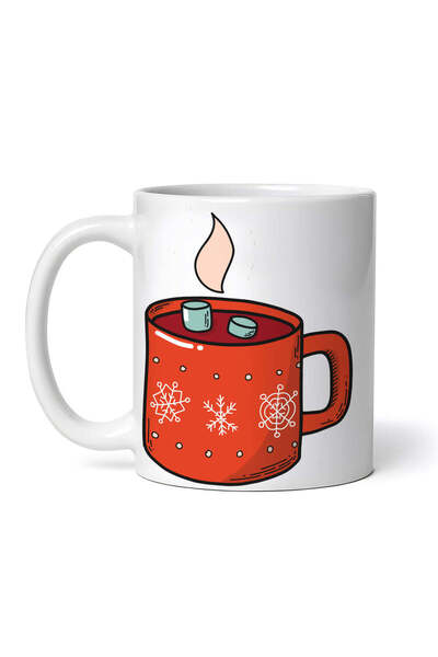 OEM Εξατομικευμένη Λευκή Κούπα, Εορταστικό Ποτό, Inovatix®. 330ml