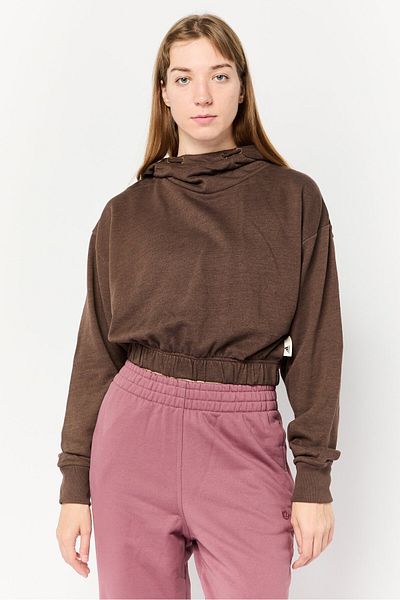 adidas Women Sportswear Fit Outdoor Hoodie, Brown