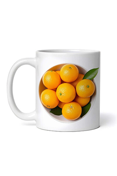 OEM Cană albă personalizată, bol cu ​​portocale, Inovatix®. 330 ml