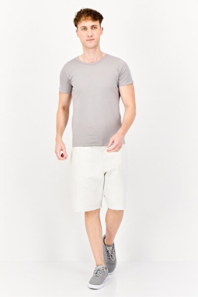 GAP Men Regular Fit Solid 10 Inseam Chino Shorts, Light Grey