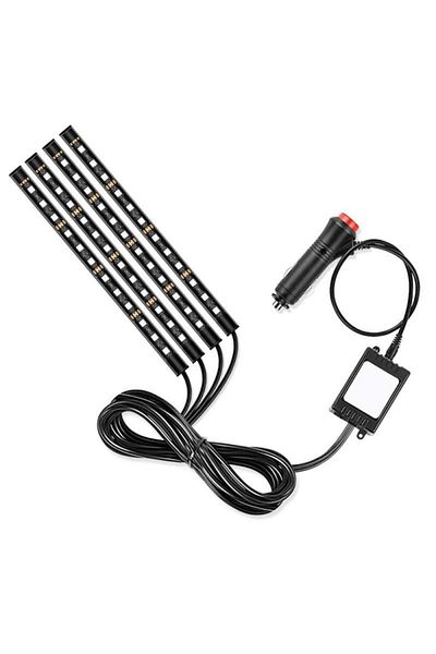 SIKS ® Led Strip Kit 4 Self-adhesive Strips And Sound Function, With 12 Leds, Multicolor