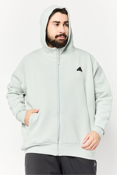 adidas Men Sportswear Fit Long Sleeve Outdoor Hooded Sweatshirt, Sage