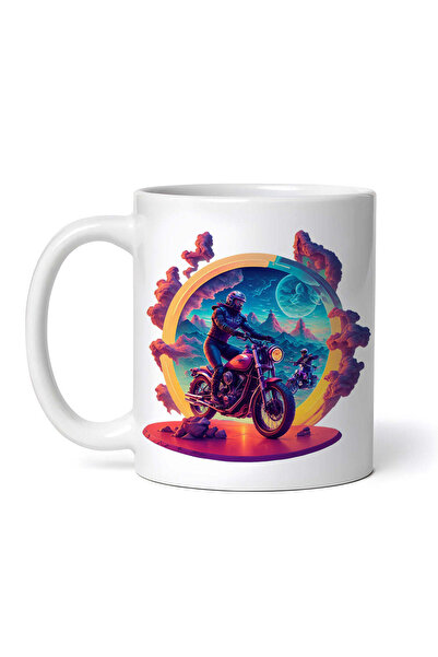 OEM Cană albă personalizată, Biker bonanza, INOVATIX®. 330ml