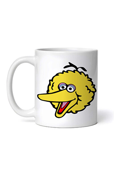 OEM Εξατομικευμένη Λευκή Κούπα, Big Bird Sesame Street, Inovatix®. 330 ml