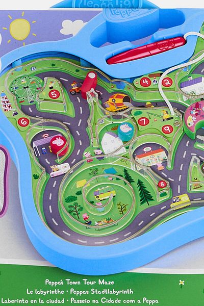Peppa Pig Peppas Town Tour Maze F6410 Preschool Toy, Green/light Blue