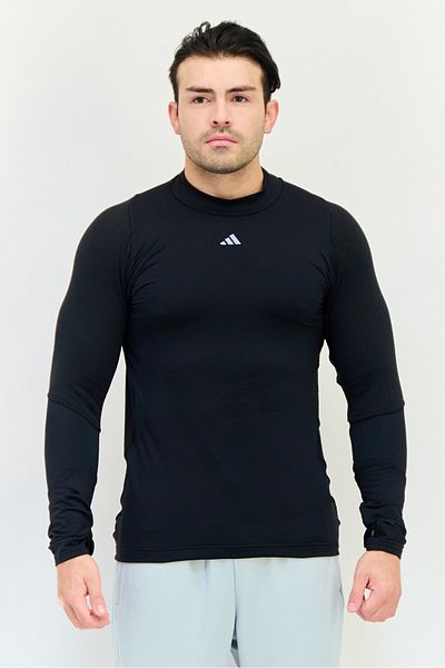 adidas Men Sportswear Fit Long Sleeve Outdoor T Shirt, Black