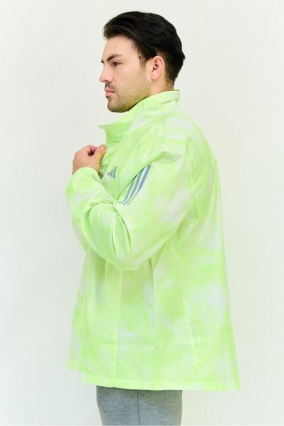 adidas Men Sportswear Fit Long Sleeves Running Jacket, Lime Green