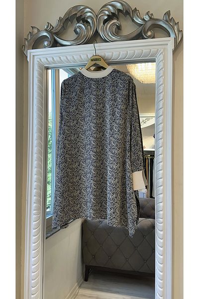 Invee Invee Patterned Tunic - Navy Blue