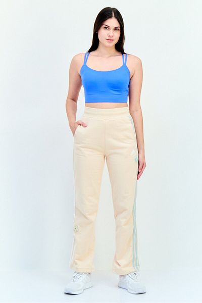 adidas Women Sportswear Fit Drawstring Wide Leg Sweatpants, Beiege