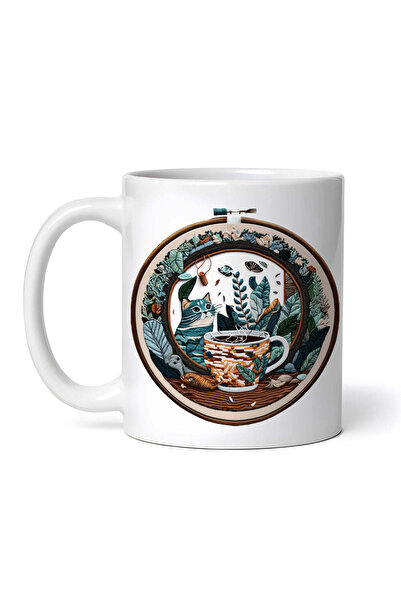 OEM Εξατομικευμένη Λευκή Κούπα, Κέντημα σε Κύπελλο Καφέ, Inovatix®. 330ml