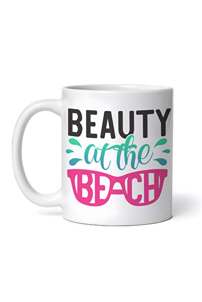 OEM Cană albă personalizată, Frumusețe la plajă, INOVATIX®. 330 ml