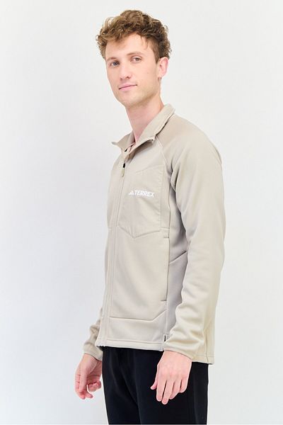 adidas Men Sportswear Fit Long Sleeve Outdoor Sweatshirt, Beige