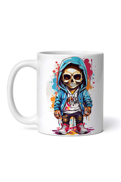 INOVATIX Personalized White Mug, Boy With Skull, Inovatix®. 330ml