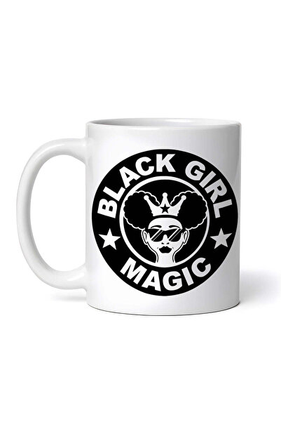 OEM Cană albă personalizată, cafea magică Black girl, INOVATIX®. 330ml