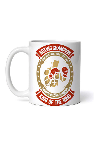 OEM Cană albă personalizată, Campion de box, INOVATIX®. 330 ml