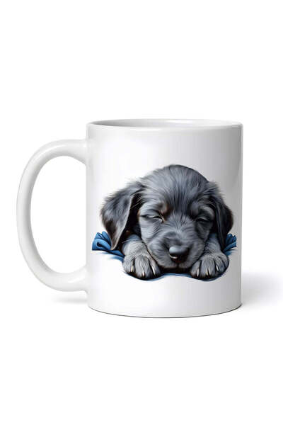 OEM Cană albă personalizată, dantelă albastră, INOVATIX®. 330 ml