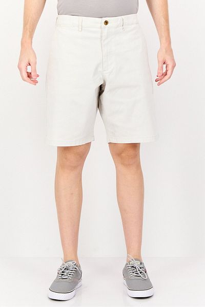GAP Men Regular Fit Solid 10 Inseam Chino Short, Light Grey