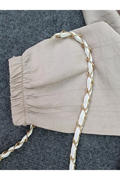 HİJABAYA Frilly Ayrobin Tunic with Lace-Up Collar