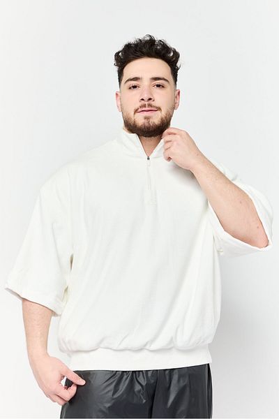 adidas Men Sportswear Fit Short Sleeves Basketball Sweartshirt, White