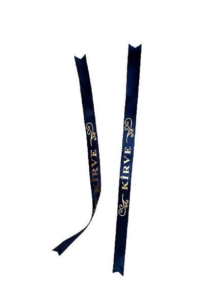 yörük tuhafiye Circumcision Kirve Navy Blue Sleeve Ribbon, 10 Pieces, and Small Cendel Needle, Sleeve Ribbon, Width 2.5 cm Length 50 cm