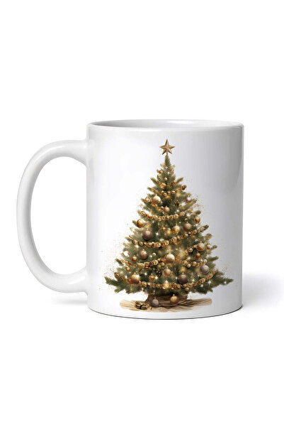 OEM Εξατομικευμένη Λευκή Κούπα, Χριστουγεννιάτικο Δέντρο, Inovatix®. 330ml