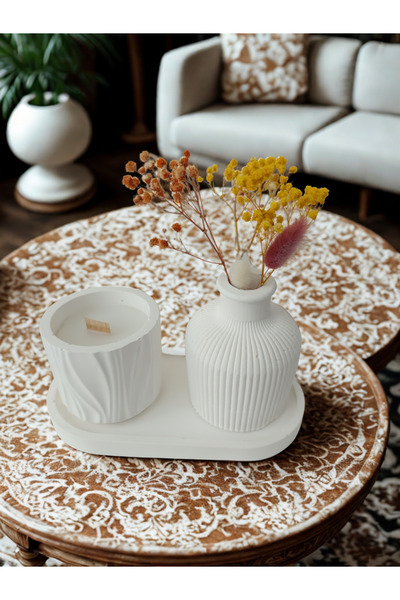 crafts tasarım atölyesi Crafts Tasarım 3 Lü Dekoratif Mum Seti