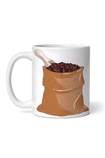 OEM Εξατομικευμένη Λευκή Κούπα, Κόκκοι Καφέ, Inovatix®. 330ml