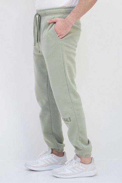 Brooklyn Men Regular Fit Brand Logo Sweatpants, Sage Green