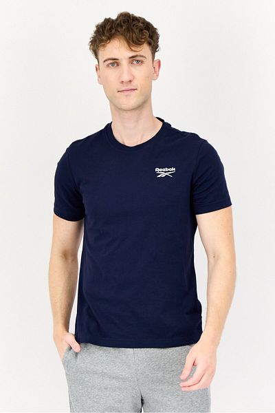 Reebok Men Sportswear Fit Short Sleeves Running T-Shirt, Navy