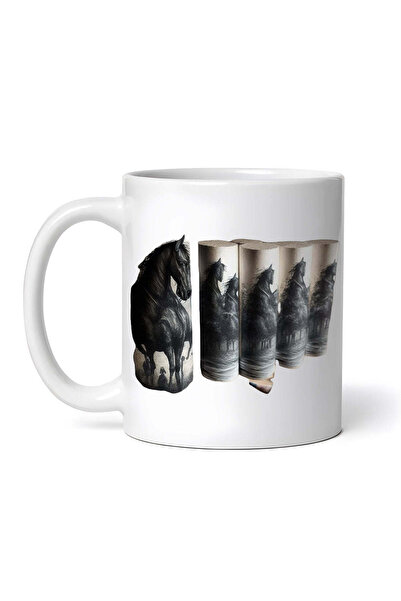 OEM Cană albă personalizată, bețișoare de cărbune, INOVATIX®. 330ml