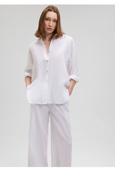 Mavi 100% Linen Loose Fit Women's Shirt.