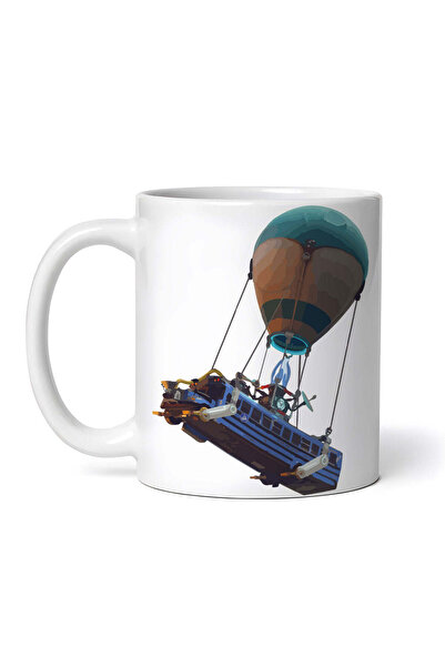 OEM Cană albă personalizată, Autobuzul Albastru Fortnite, INOVATIX®. 330ml