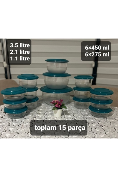 Tupperware Kristal Set 15 Parça.