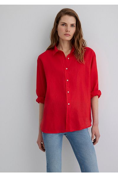 Mavi 100% Linen Loose Fit Shirt.