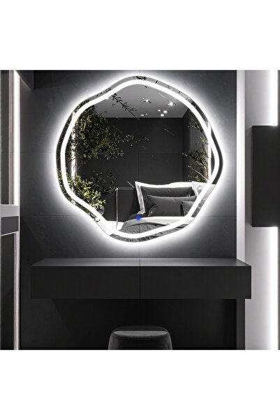 lumora mirror design Lys Beyaz Led'li Lazer Kumlamalı Lavabo & Banyo Aynası (...