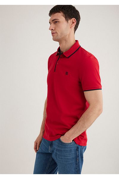 Mavi Red Polo T-Shirt - Collar Detailed, Fitted Cut062373-28441