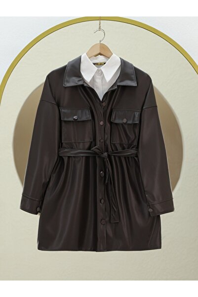 HİJABAYA Kupite Na vezivanje para Sa džepovima Koža majica