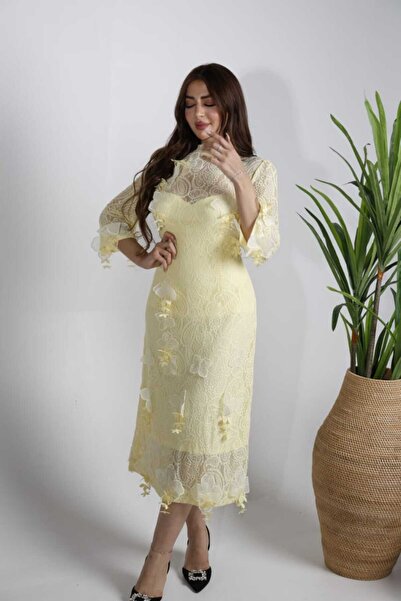 SOOL Long, soft, lace evening dress
