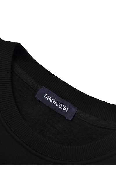 maraccia Black Unisex Women & Men Sweatshirt