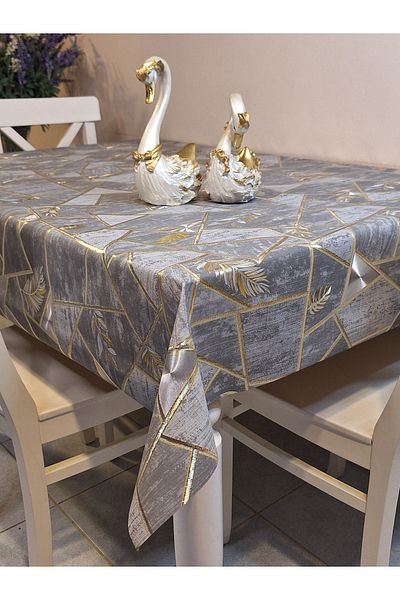 Başak Ev Tekstili FEASTĂ DE MASĂ SILVER SHINY ȘTERGĂBILĂ - PRELATĂ PVC FIBRĂ